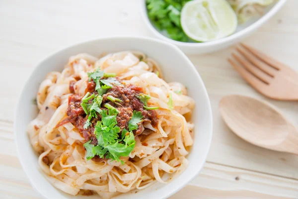 Thai northern spicy noodle — Stock Photo, Image