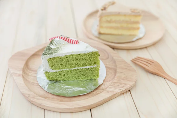 Yeşil çay pasta — Stok fotoğraf