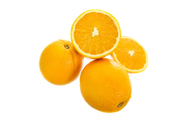 Orange and Slices Isolated — Stock Photo, Image