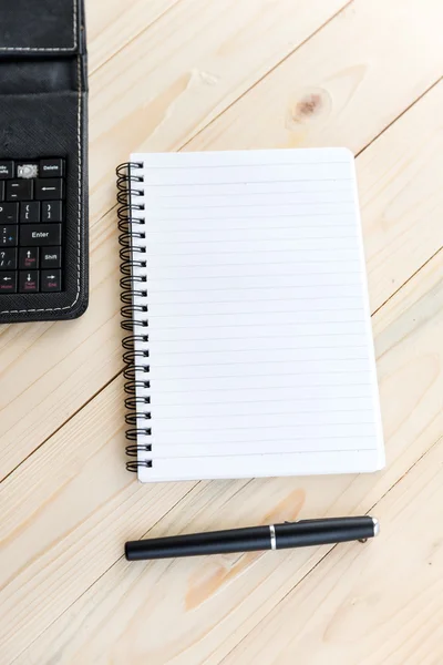 Office table with notebook, — Stock Photo, Image