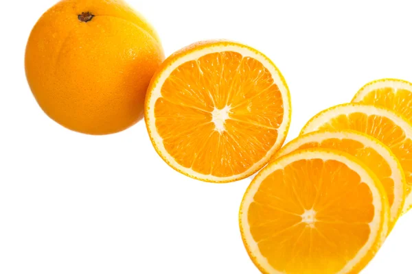 Orange i plastry na białym tle biały — Zdjęcie stockowe