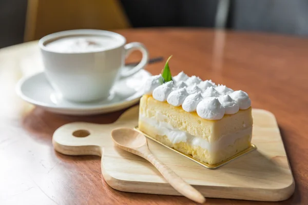 A piece of coconut cake — Stock Photo, Image