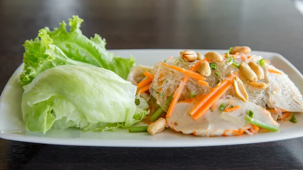 Vege sour & spicy vermicelli salad — Stock Photo, Image