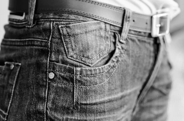 Jeans with a belt — Stock Photo, Image