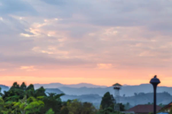 Imagem Borrão Visão Noturna Torre Guarda Fundo Céu Por Sol — Fotografia de Stock