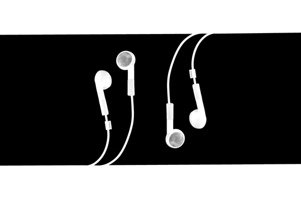 Modern portable audio ear phones — Stock Photo, Image