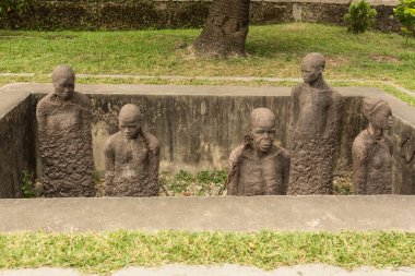 Zanzibar Adası 'ndaki Stone Town' daki Köle Pazarı Anıtı Tanzanya.