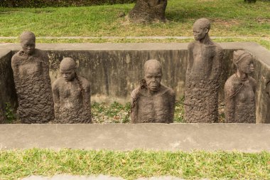 Zanzibar Adası 'ndaki Stone Town' daki Köle Pazarı Anıtı Tanzanya.