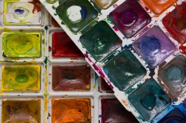 bir sürü renkli mürekkepler