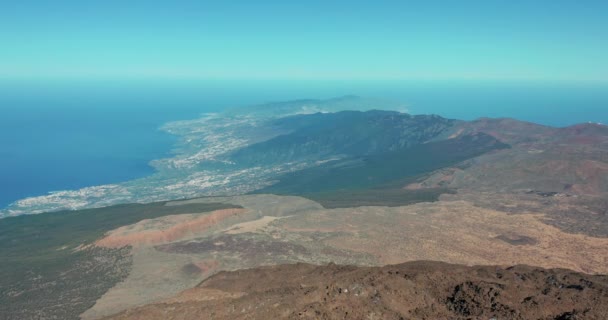 Flygfoto. Teneriffa, Kanarieöarna. — Stockvideo