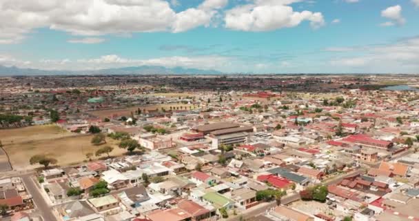 Ciudad del Cabo sobrevolando edificios Drone Filmación, Sudáfrica. — Vídeo de stock