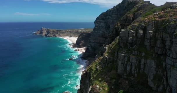 CAPE TOWN, SUDAFRICA. Capo di Buona Speranza e Cape Point dove Oceani Indiano e Atlantico si incontrano. — Video Stock