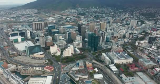 Cape Town Cumhuriyet 'inin hava görüntüsü Güney Afrika. — Stok video