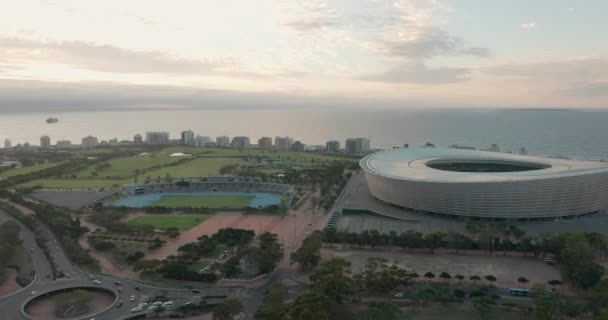 Vista aérea de la ciudad Ciudad del Cabo República Sudáfrica. — Vídeos de Stock