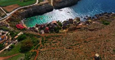 Temel Reis Köyü Malta 'nın hava manzarası. Turistler için bir lunapark, Temel Reis 1980 filmi için film seti.