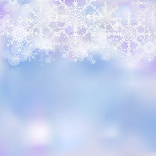 Winter backround met sneeuwvlokken — Stockvector