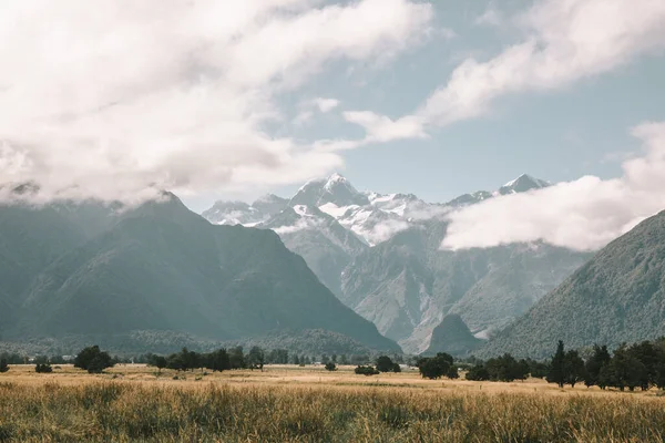 Widok Mount Cook Zachodnie Wybrzeże Nowa Zelandia — Zdjęcie stockowe