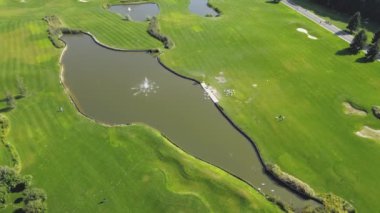 Çimen manzarası. Manzaranın havadan görünüşü.