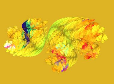 Soyut arkaplan, renkli fantastik doku, eşsiz sanat çizimi, grafik tasarım projeleri için fraktal. Yüksek kaliteli illüstrasyon. 