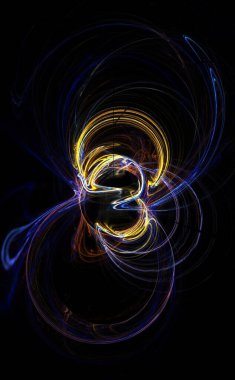 soyut arkaplan, benzersiz üç boyutlu illüstrasyon, grafik ve tasarım sanat projeleri için çok renkli fraktal kompozisyon. Yüksek kalite