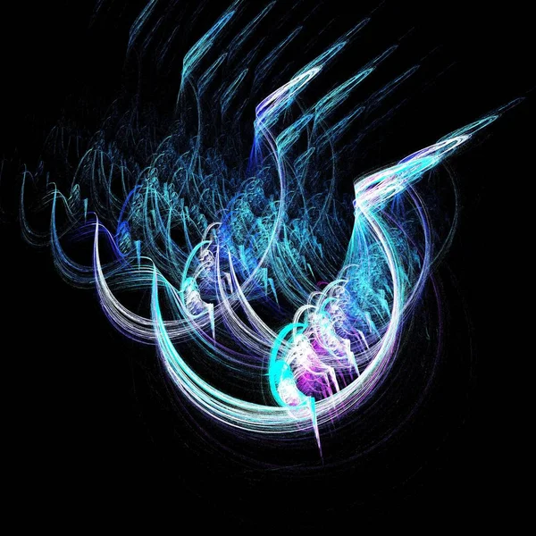 Abstrakter Hintergrund Einzigartige Illustration Mehrfarbige Fraktale Komposition Für Grafik Und — Stockfoto