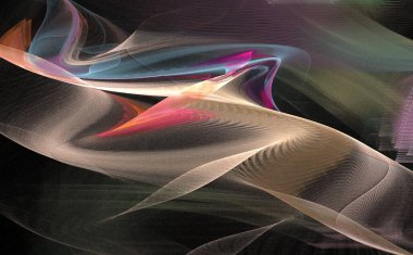 soyut arkaplan, benzersiz üç boyutlu illüstrasyon, grafik ve tasarım sanat projeleri için çok renkli fraktal kompozisyon. Yüksek kalite