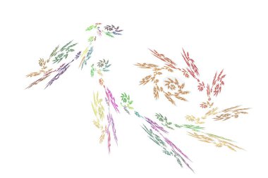 soyut arkaplan, benzersiz üç boyutlu illüstrasyon, grafik ve tasarım sanat projeleri için çok renkli fraktal kompozisyon. Yüksek kalite