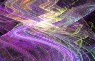 soyut arkaplan, eşsiz illüstrasyon, grafik ve tasarım sanat projeleri için çok renkli fraktal kompozisyon. Yüksek kalite