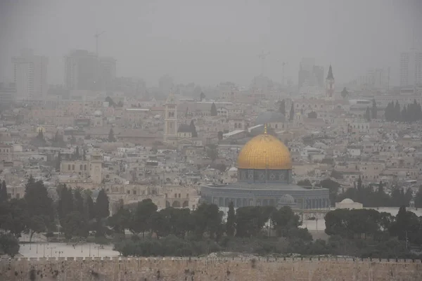 Ιερουσαλήμ Ισραήλ Μαρτίου 2021 Θέα Της Παλιάς Πόλης Τείχος Και — Φωτογραφία Αρχείου