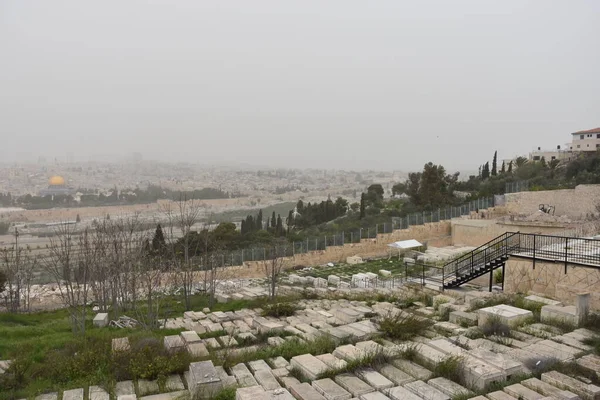 Gerusalemme Israele Marzo 2021 Veduta Della Città Vecchia Della Moschea — Foto Stock