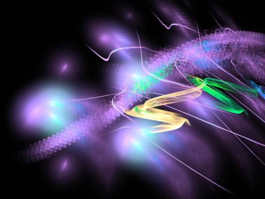 soyut arkaplan, eşsiz illüstrasyon, grafik ve tasarım sanat projeleri için çok renkli fraktal kompozisyon. Yüksek kalite