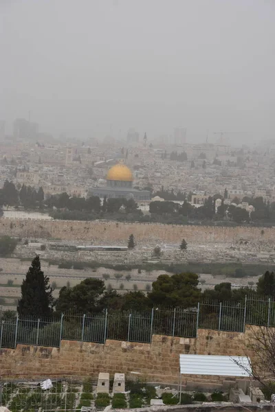 Jerusalem Israel März 2021 Blick Auf Die Altstadt Mit Der — Stockfoto