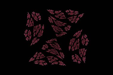 soyut arkaplan, 3 boyutlu illüstrasyon, grafik ve tasarım sanat projeleri için çok renkli fraktal eşsiz kompozisyon. Yüksek kalite