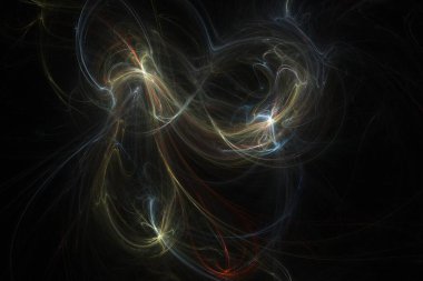 soyut arkaplan, 3 boyutlu illüstrasyon, grafik ve tasarım sanat projeleri için çok renkli fraktal eşsiz kompozisyon. Yüksek kalite