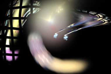 soyut arkaplan, 3 boyutlu illüstrasyon, grafik ve tasarım sanat projeleri için çok renkli fraktal eşsiz kompozisyon. Yüksek kalite