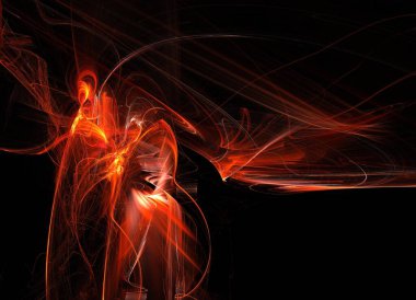 soyut arkaplan, eşsiz illüstrasyon, grafik ve tasarım sanat projeleri için çok renkli fraktal kompozisyon. - Evet. Yüksek kalite