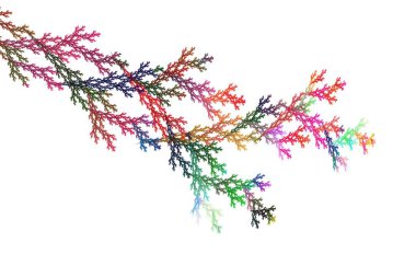 soyut arkaplan, benzersiz üç boyutlu illüstrasyon, grafik ve tasarım sanat projeleri için çok renkli fraktal kompozisyon. Yüksek kalite