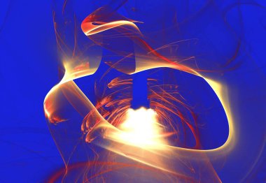 soyut arkaplan, benzersiz üç boyutlu illüstrasyon, grafik ve tasarım sanat projeleri için çok renkli fraktal kompozisyon. Yüksek kalite