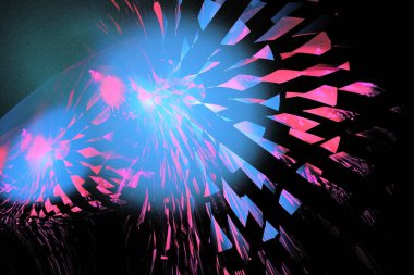 soyut arkaplan, 3 boyutlu illüstrasyon, grafik ve tasarım sanat projeleri için çok renkli fraktal eşsiz kompozisyon. Yüksek kalite