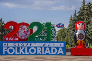 Ufa Başkortostan 2021 VI Uluslararası Folkloriada logosu