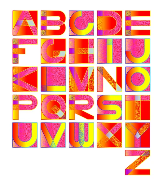 Fonte Géométrique Originale Alphabet Latin Les Lettres Sont Écrites Forme — Image vectorielle