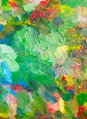 Yağ boyasının yüzeyine desensel darbelerle uygulanan fotoğraf. - Sanat. Doku ve arkaplan