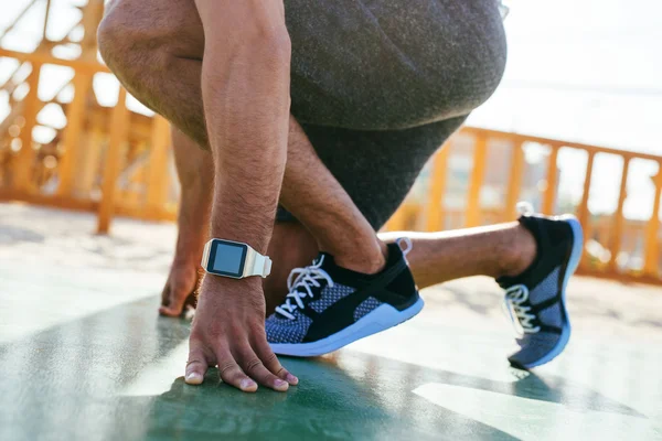 Getting focused for the run — Stock Photo, Image