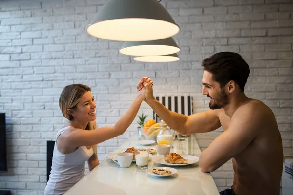 High five for successful day! — Stock Photo, Image