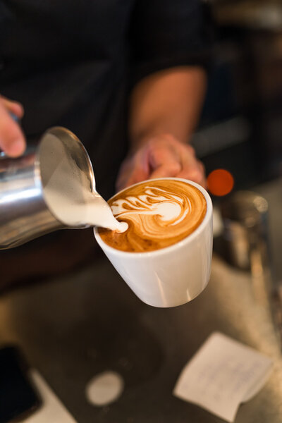 Латте-арт с молоком
