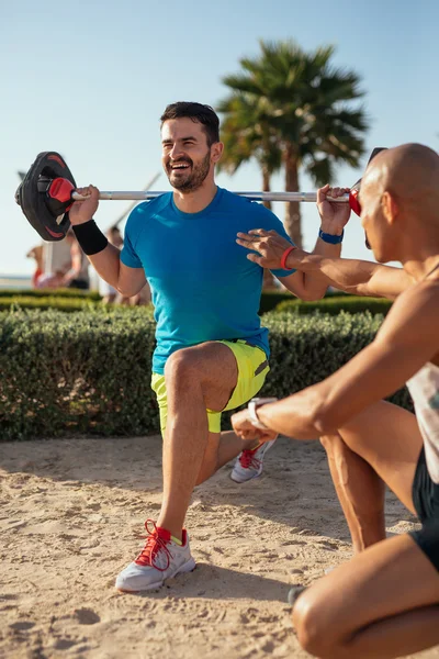 Fitness en la playa — Foto de Stock