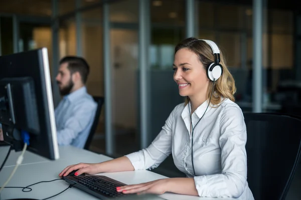 Working with smile — Stock Photo, Image