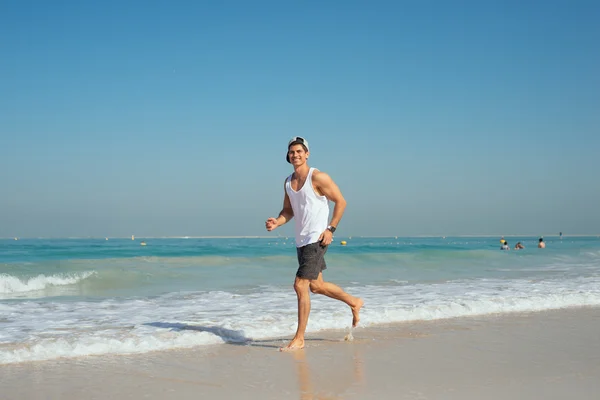 Jogging sur la plage — Photo
