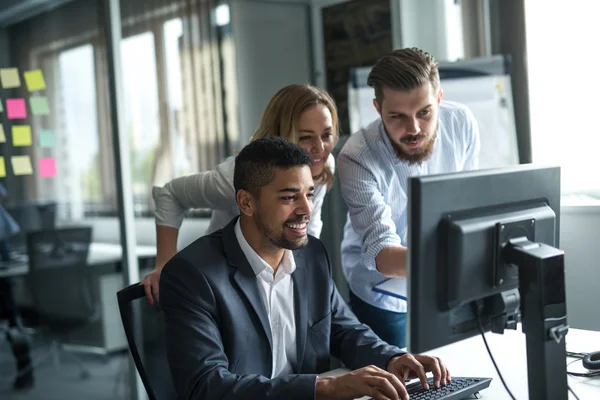 Hardworking team of colleagues — Stock Photo, Image