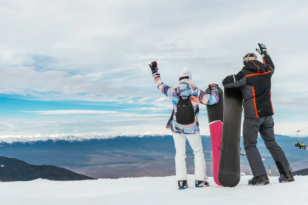 Enjoying winter adventures — Stock Photo, Image